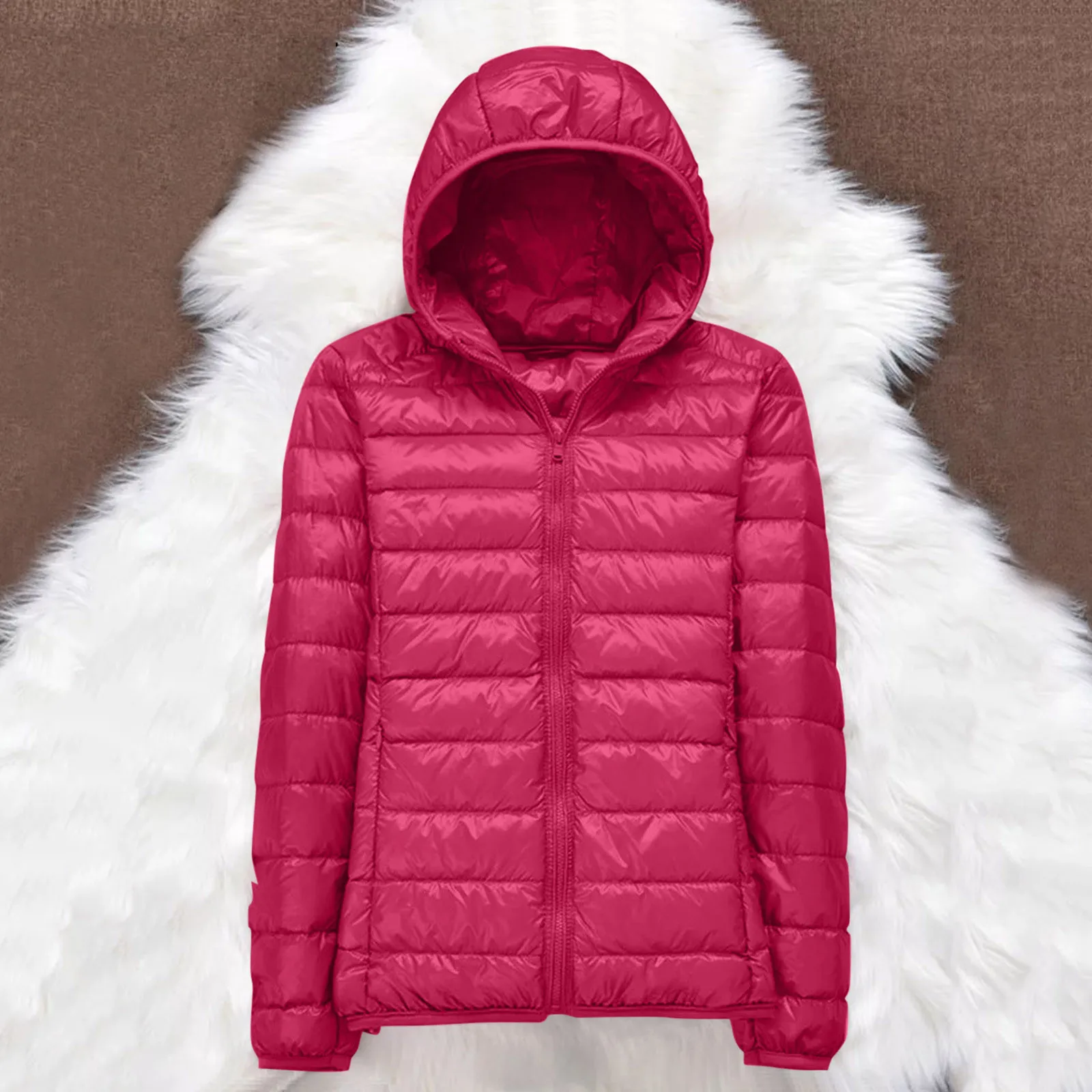 Parka de plumón de pato blanco para mujer, chaqueta cálida de manga larga, prendas de vestir ultrafinas, portátil, Otoño e Invierno