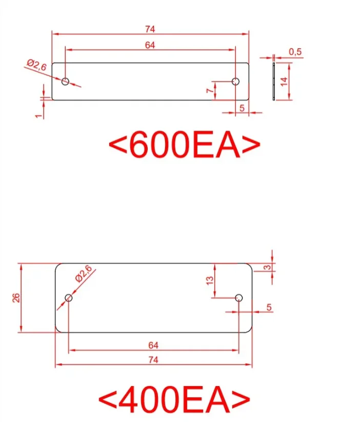Size custom metal nameplate