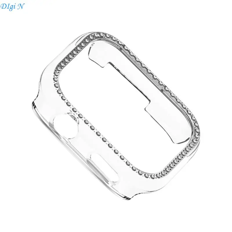 Fashionable Protective Shell For Dedicated Smartwatch Hollowed Single Line Rhinestoned Accent Anti Scratches R2LB