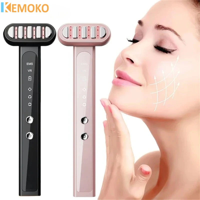 

EMS Microcurrent Face Lifting Device Red Light 360°Facial Wand Eye Skin Tightening Anti-Ageing Wrinkle SPA Skin Care Beauty