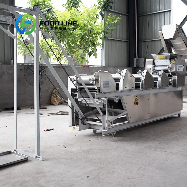 مصنع استخدام عملية الغذاء مجعد رقيقة مستديرة المعكرونة ماكينة ضغط العجين آلة صنع المعكرونة الأوتوماتيكية #5