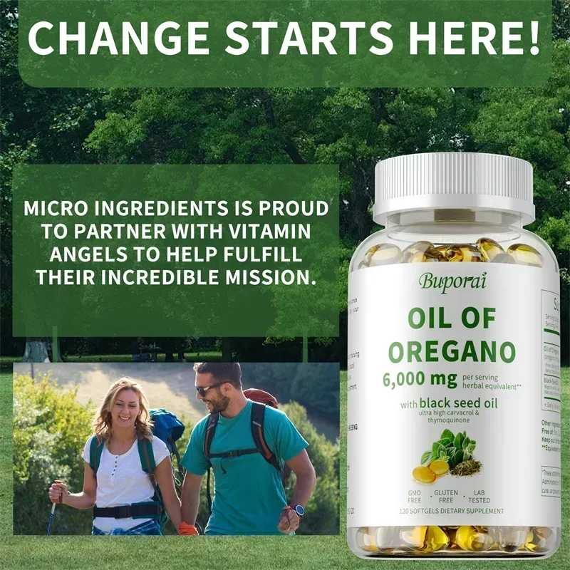 Oil of Oregano Supplements - for Digestion, Detoxification, Heart Health & Intestinal Health, Immune Support - Image 6