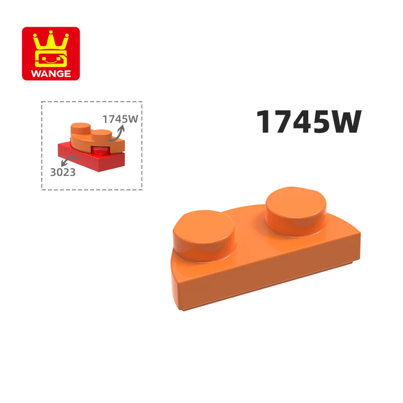 WANGE 1745W 100g/423PCS Semi-circle Building Blocks Moc อุปกรณ์เสริมใช้งานร่วมกับประกอบอิฐของเล่นเด็กของขวัญกล่อง