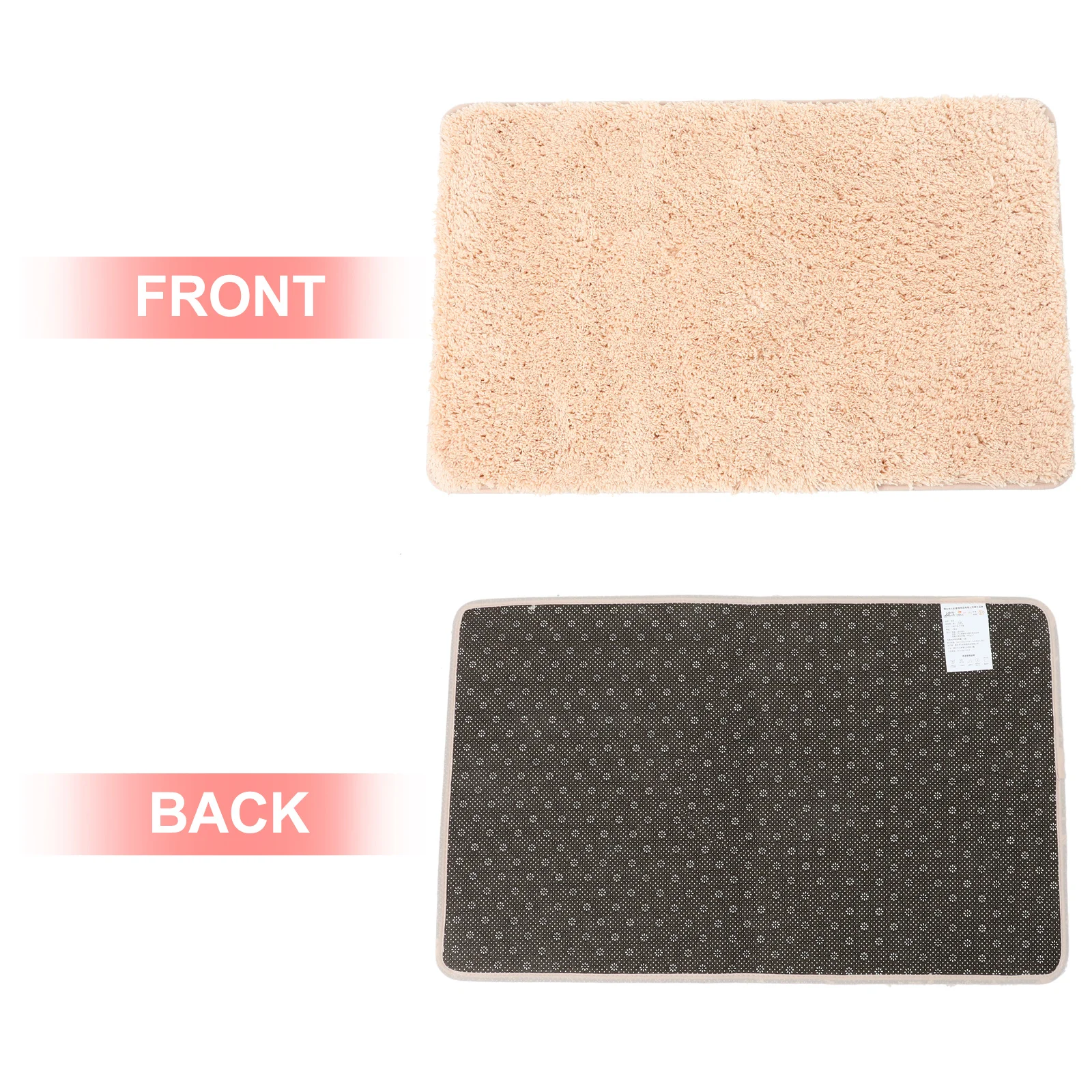 

Non-slip Floor Mat Bath Mats Modern Bathroom Rug for Household Beige Shower Rugs
