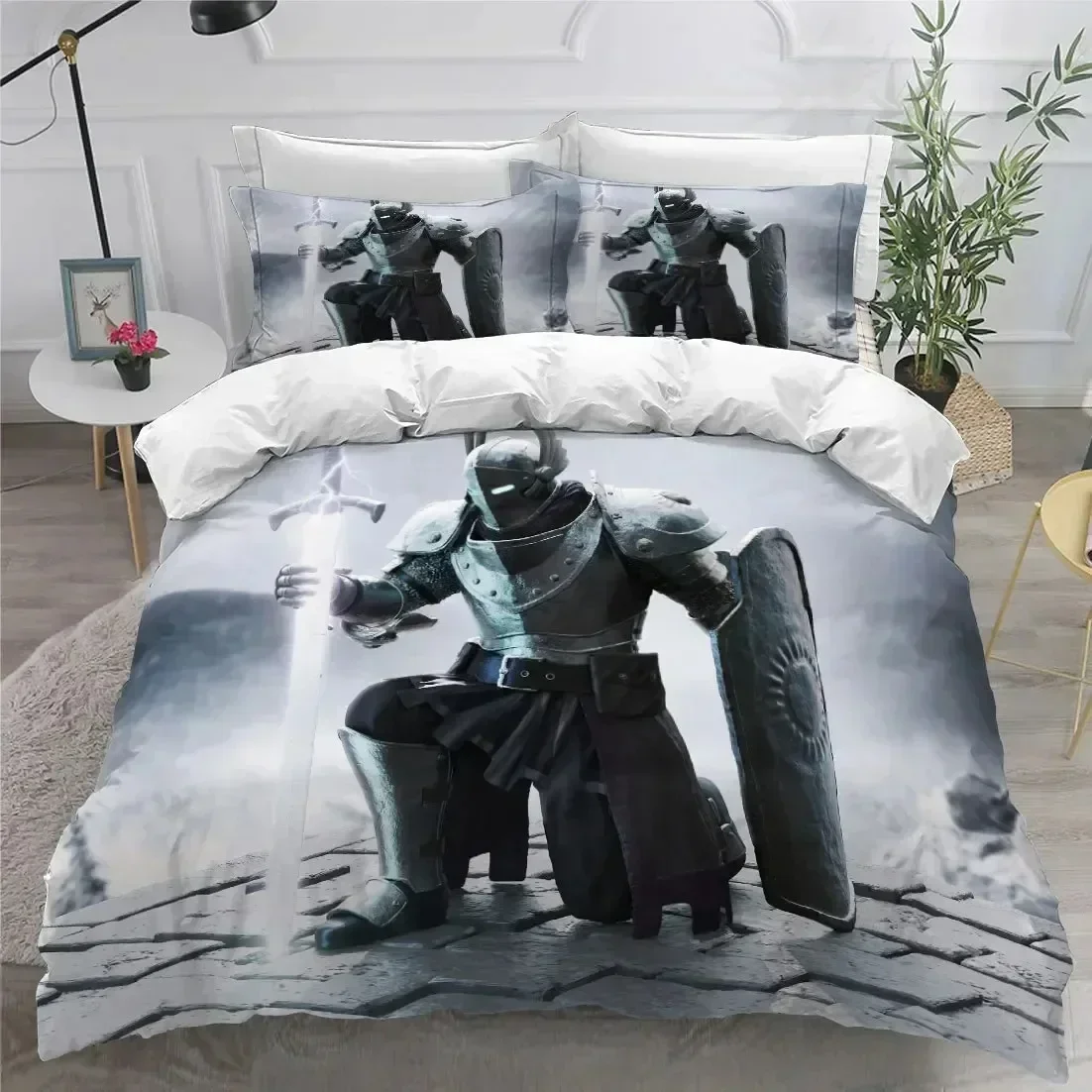 

3D Print Holy Knights Bedding Set Duvet Cover Sheet Printed Bed Set Pillowcase Bed Full Queen King Size Comforter Bedroom