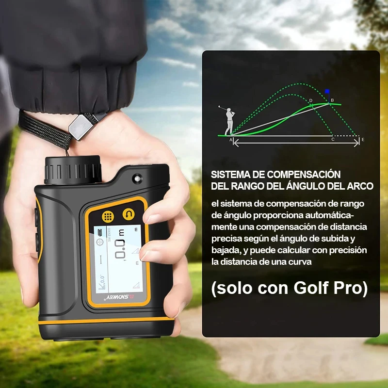 SNDWAY مقياس مسافات رقمي الصيد أحادي العين جولف Rangefinder تلسكوب الليزر المدى مكتشف شاشة الكريستال السائل الروليت شريط القياس