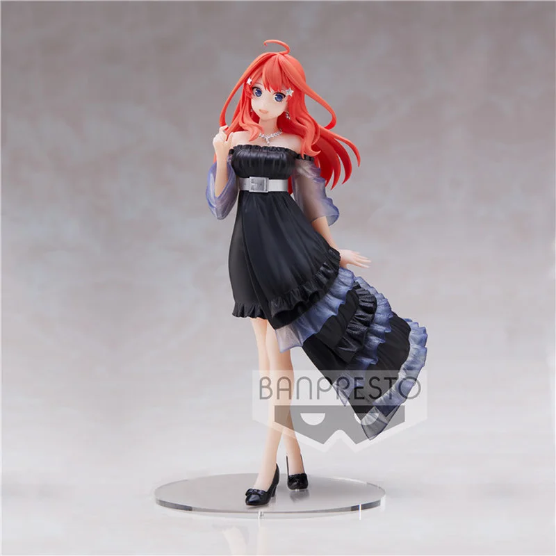 100% Original: Original:Kyunties Nakano Itsuki Evening dress 18cm PVC Action Figure Anime Figure Model Toys Collection Doll Gift