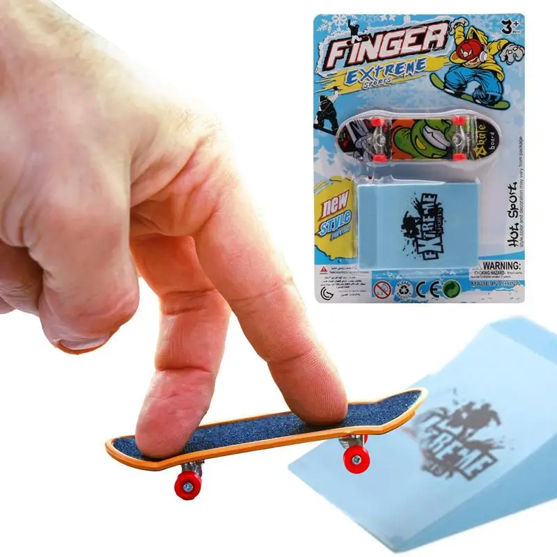 Finger Skateboard Ramp Set Finger Skatepark Kit Interactive Freestyle Skate Game Fingerboards Training Props For Kids Adults