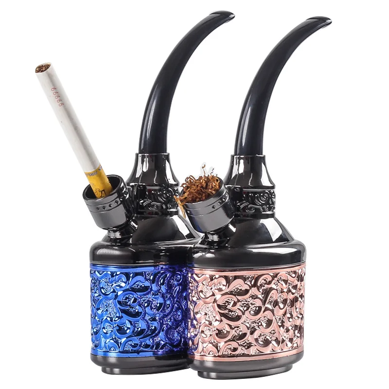 Recirculating Reducing Tar Water Smoking Pipe High Efficiency Microfilter Cigarette filter Portable Cleanable Hookah Shisha Pipe