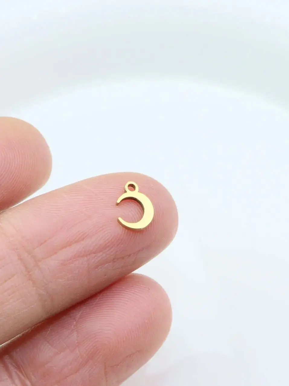 10 Stück Edelstahl glänzend Mini Stern Mond Charms Anhänger DIY Handwerk wasserdicht Damen Modeschmuck Zubehör – Detail 4