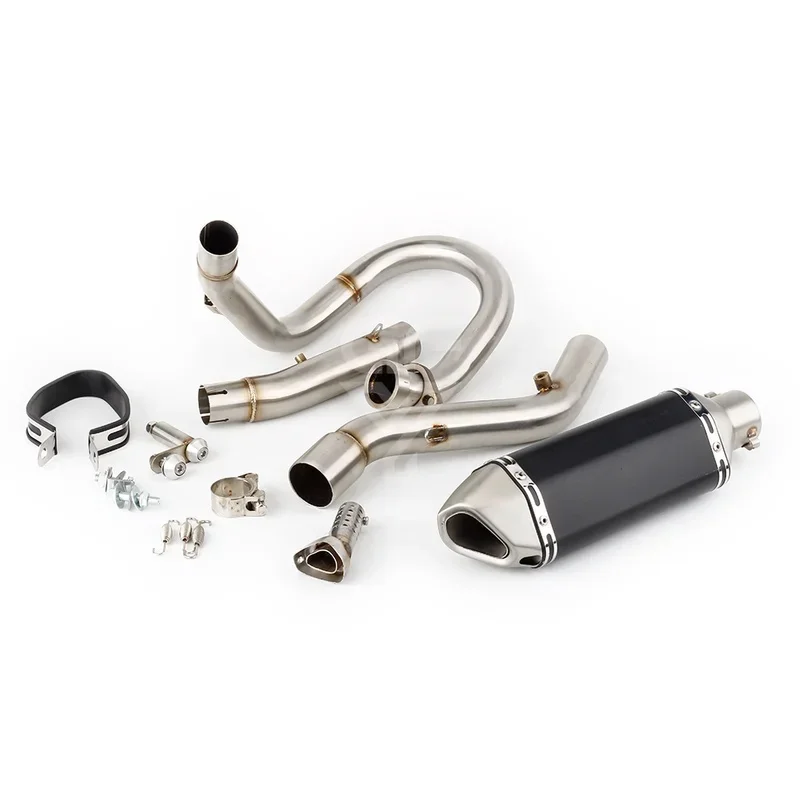 Slip‑on Motorcycle Escape Exhaust Muffler & Header Link Pipe Fit for Suzuki DRZ400S DRZ400SM 2000‑2024