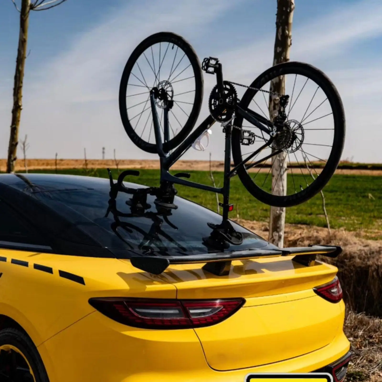 

Bicycle Rack Suction Cup Easy Install Reliable Holder Professional Car Roof Mount for Road Mountain Bikes