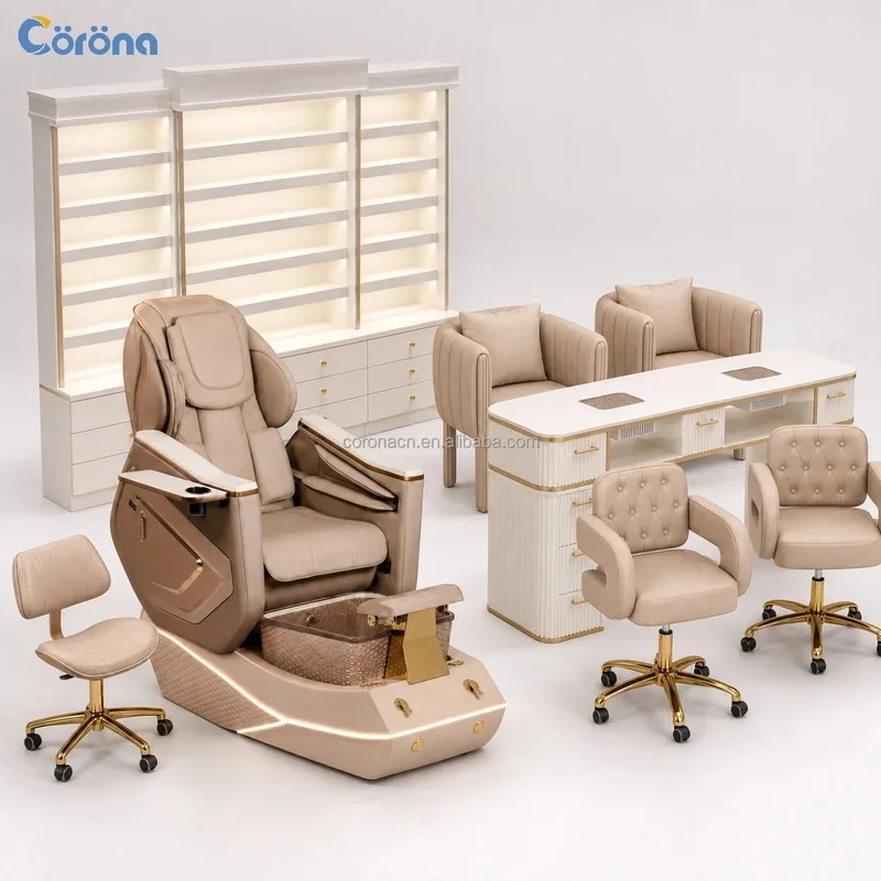 Custom Leather Color Professional Foot Spa Massage Chair Salon Pedicure Chair with Adjustable Backrest