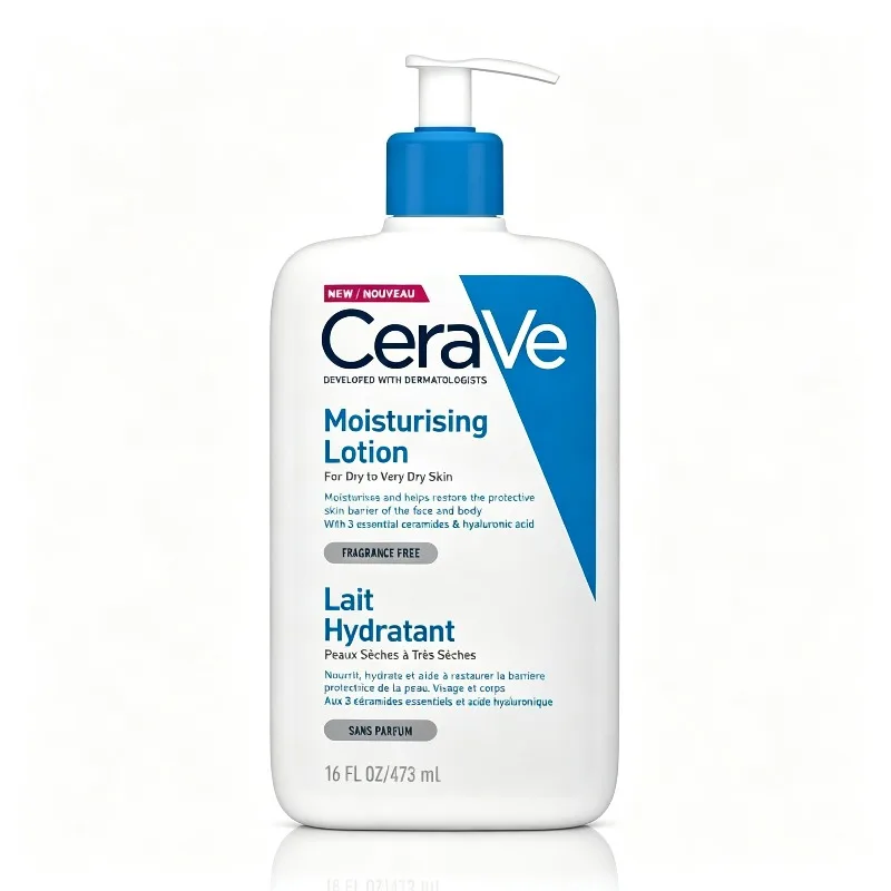 CeraVe 473ml Large‑Bottle Body Lotion, Multi‑Purpose Hydrating Milk for Dry Skin on Face and Body