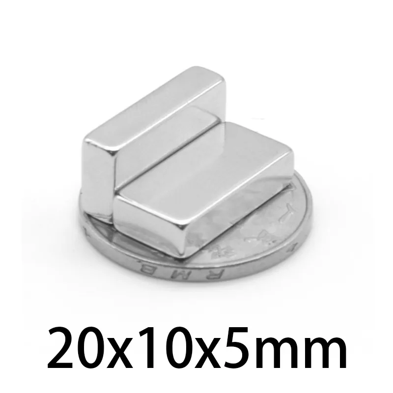 10pcs 20x10x5 magnet rectangle block 20mm * 10mm * 5mm neodymium magnets cuboid 20*10*5mm permanent strong rare earth NdFeB