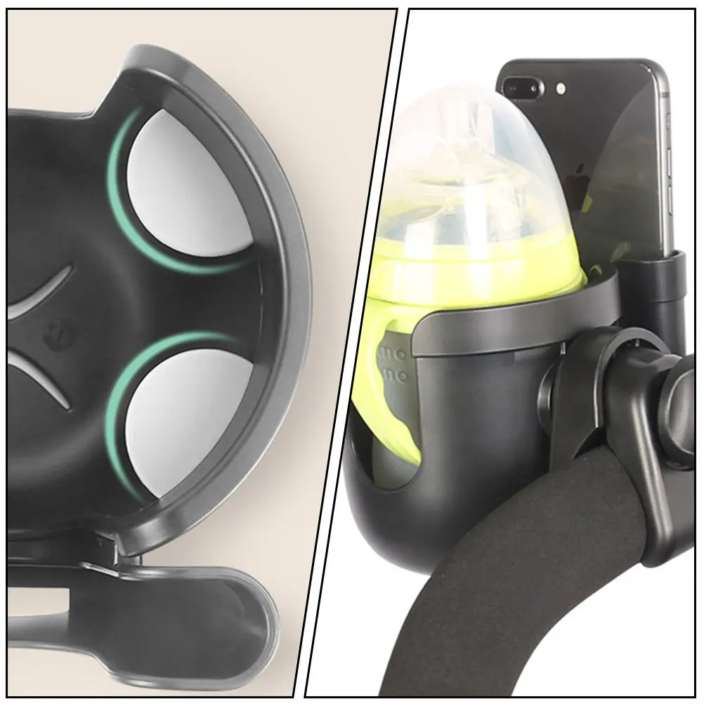 

1Pcs Baby Stroller Cup Holder Smooth Edges Easy Install Baby Trolley Feeding Bottle Holder Stroller Milk Bottle Rack