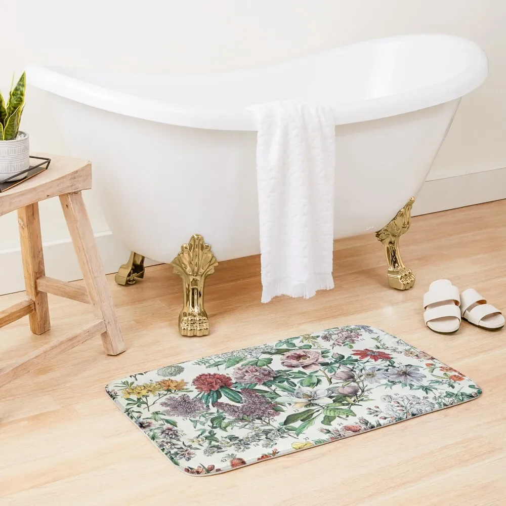 

Adolphe Millot - Fleurs C - French vintage poster Bath Mat Kitchens Bathroom Floors Mat