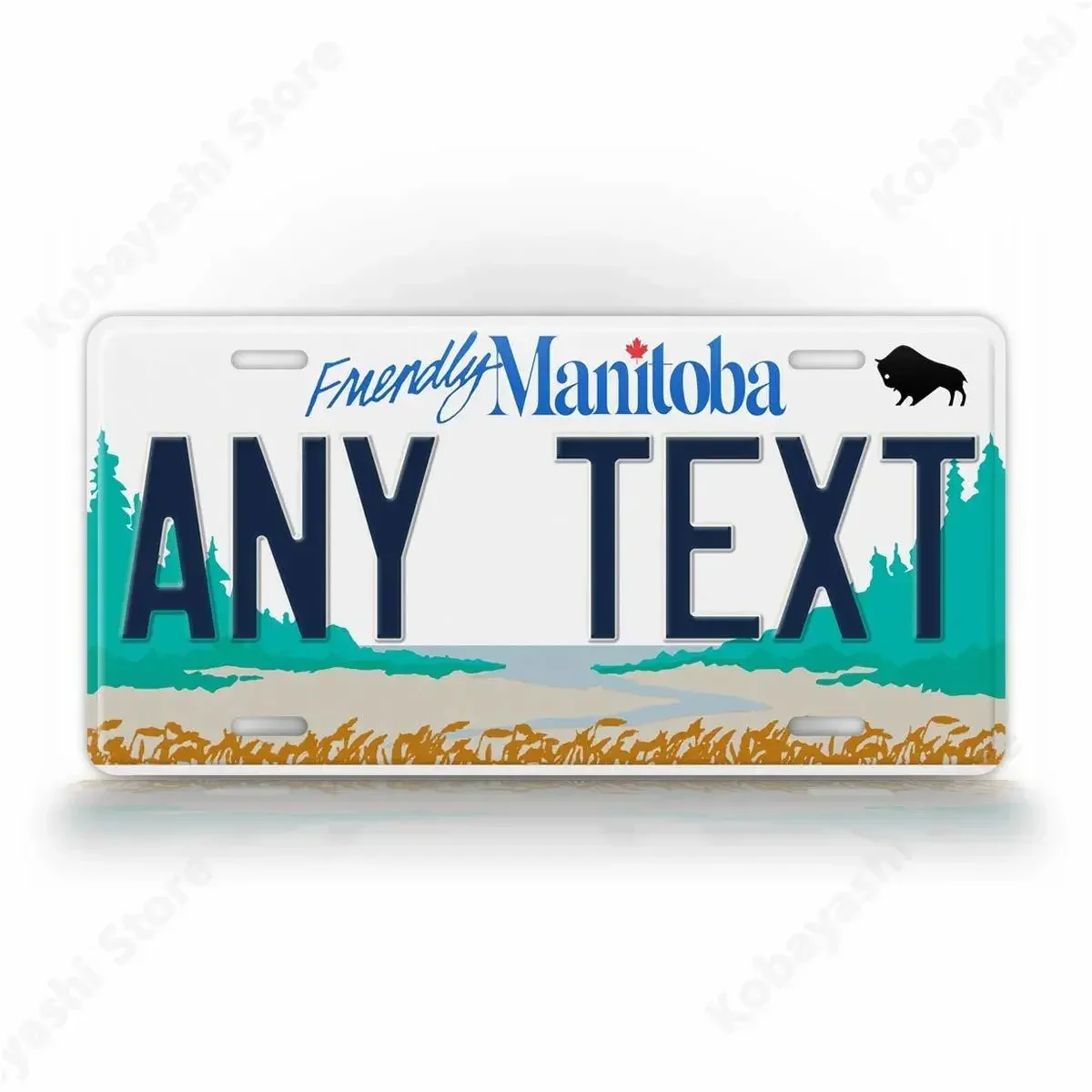 Customized Manitoba Canada  Plate Friendly Manitoba Canadian Novelty Metal Auto Tag