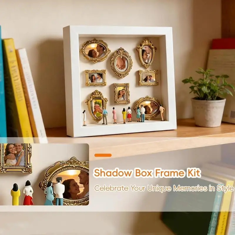 DIY Cat Silhouette Museum Box, LED Light Photo Display Case