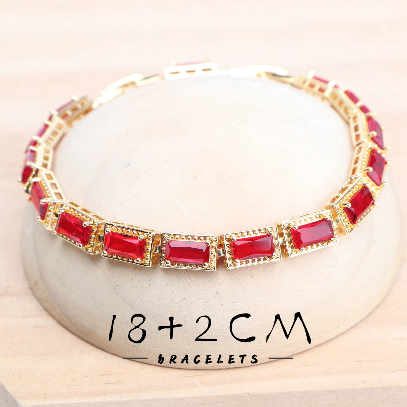 Bridal Red Zircon Jewelry Sets For Women 925 Silver Gold Color Wedding Earrings Rings Bracelets Pendant Necklace Set