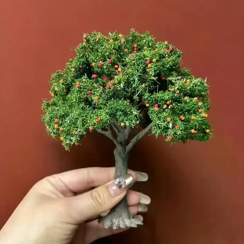 DIY Fruit Trees Miniature Landscape Decoration Miniature Sand Table Building Model Realistic Fruit Tree Decor 1Pcs
