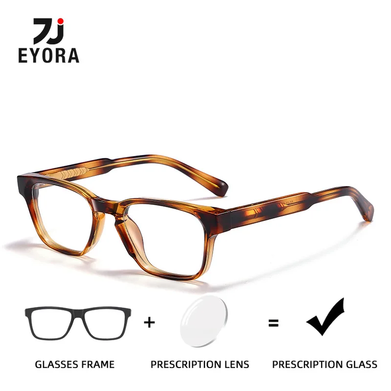 

EYORA Retro Square Progressive Prescription Reading Glasses Square Anti Blue Ray Photochromic Eyewear Optical Myopia Eyeglasses