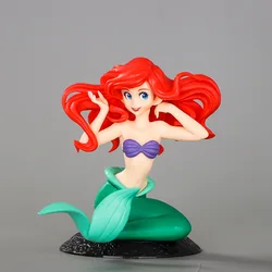 10cm Anime Disney Princess The Little Mermaid Ariel PVC Action Figures Model Car Cake Decorations Dolls Toys