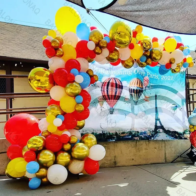 

114pcs Hot Air Balloon Garland Arch Kit Children's Birthday Party Decoration Ballon Activities Festival Wedding Decor Supplies