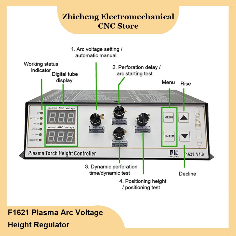 F1621 THC automatic Arc cap voltage plasma torch height controller Plasma cutting machine cutter LED display