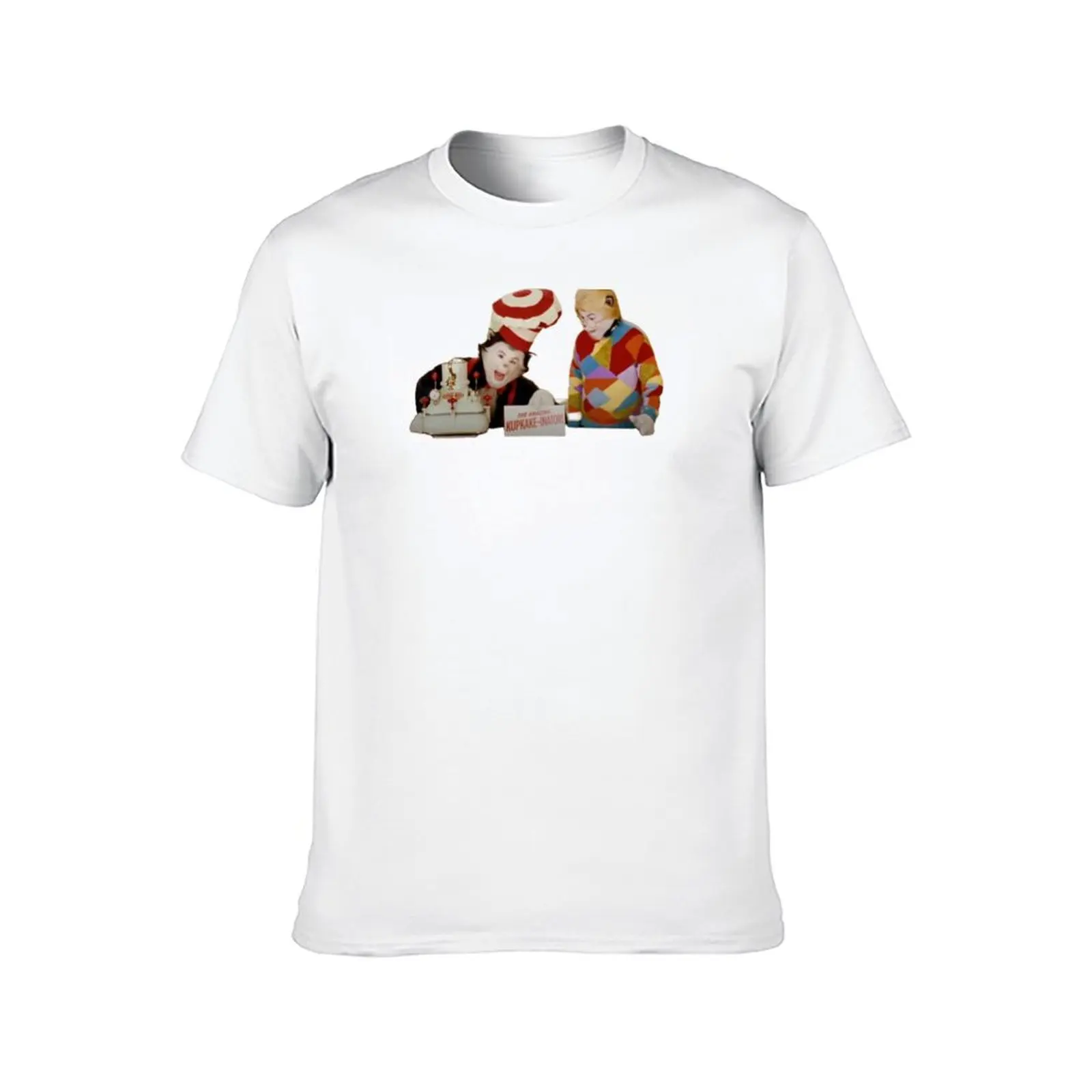 قطة في القبعة The Amazing KUPKAKE-INATOR! تي شيرت أزرق أرشيف قمصان فضفاضة صيفية قمصان سوداء عادية للرجال #2