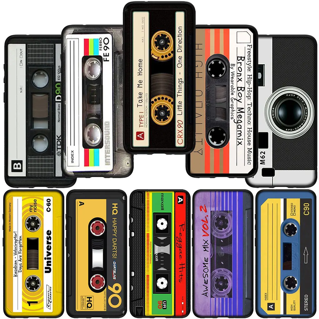 Vintage Cassette Music Tape Retro Case for Huawei P30 P20 P10 Y6 Y7 Y9 Prime Mate 10 20 Pro Lite Y9A Y8S P Smart 2019 Casing