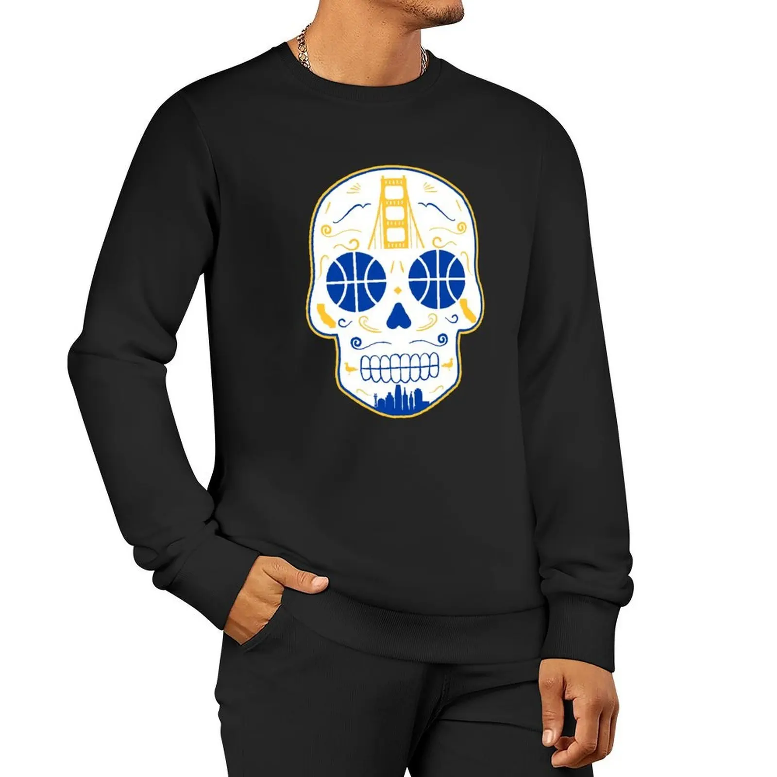 Golden State Sugar Skull Pullover mens clothes blouse tracksuits winter clothes new hoodies and sweatshirts