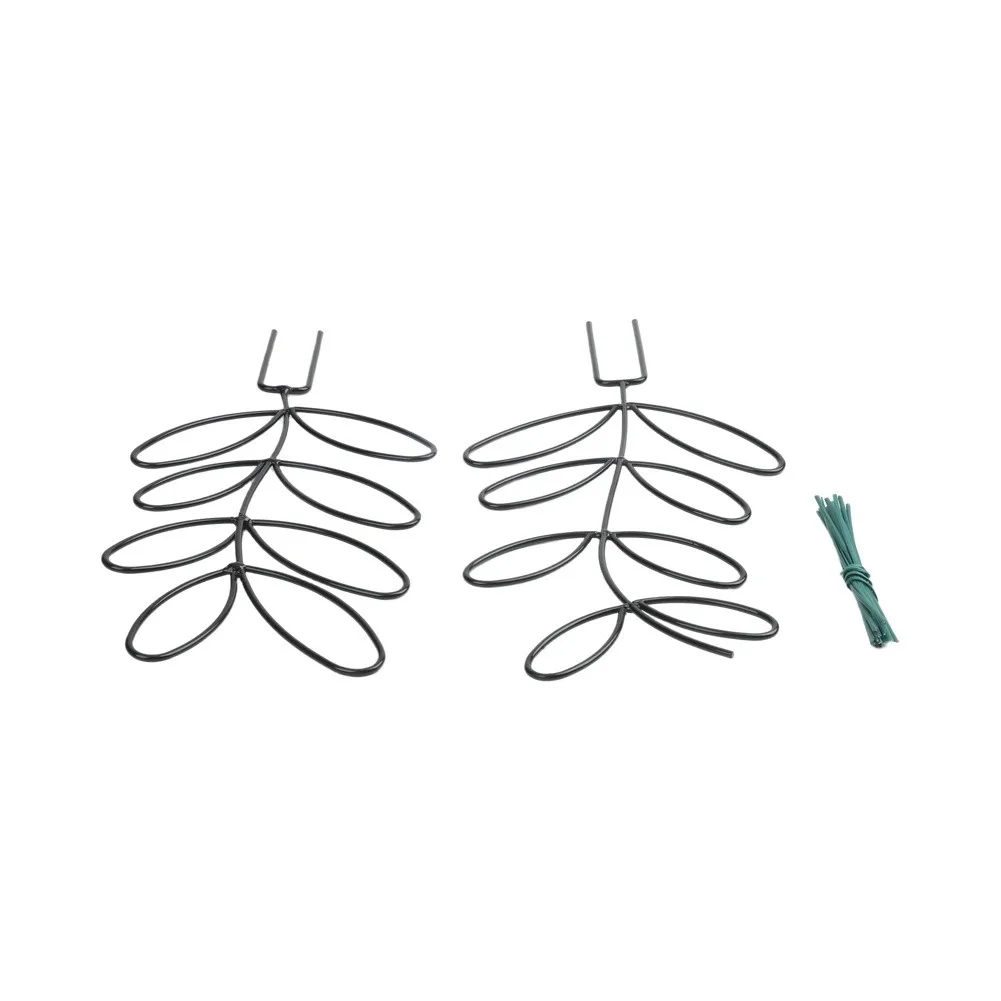 2Pcs For Climbing Plant Trellis for Indoor Gardening Metal Support for Hoya Monstera and Pothos Elegant Leaf Design