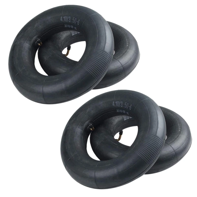 4X 4.10/3.50-6 or 4.00-6 Replacement Inner Tube for Wheelbarrows Snow Blowers, Wagons, Carts, Hand Trucks, Lawn Mowers