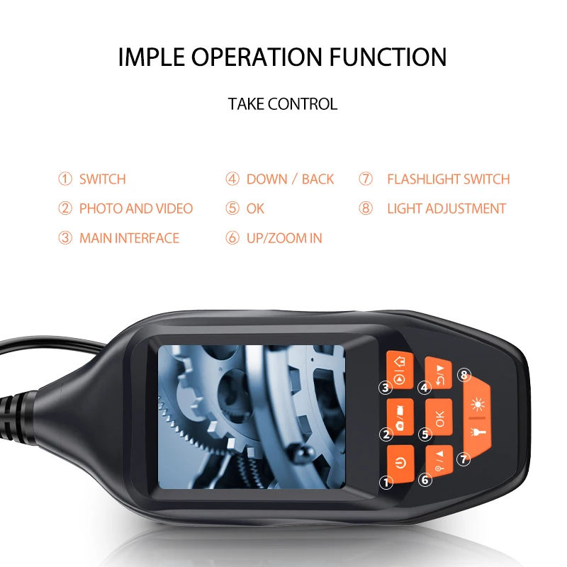 3Inch IPS Screen 2MP 1080P Dual Lens Industrial Endoscope Camera CMOS Borescope Side-View&Front View Digital Microscope Otoscope