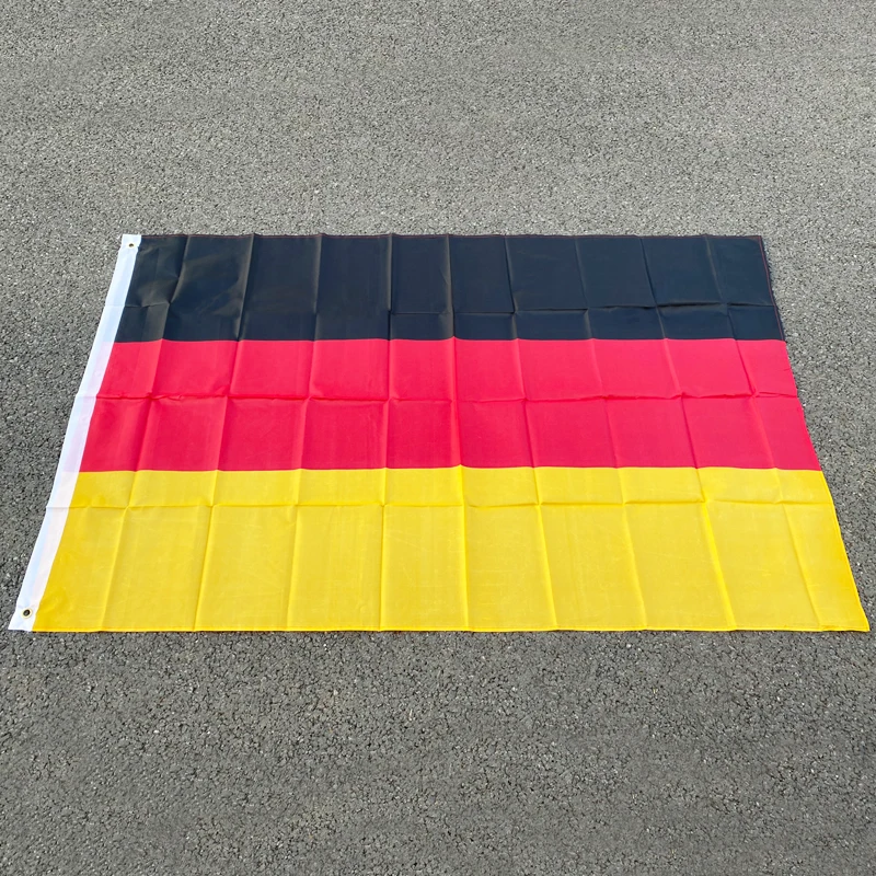 Aerlxemrbrae   90x150cm germany flag  hanging polyester black red yellow de deu german Deutschland  for decoration