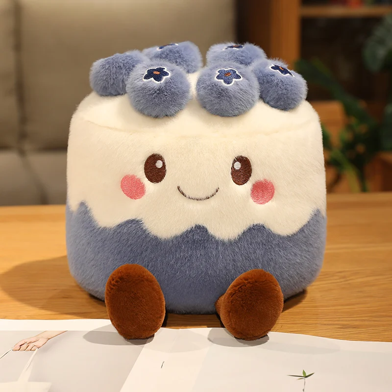 30cm Simulation Birthday Cake Plush Toy Beautiful Cake Plush Doll Home Decor Soft Stuffed Cake Pillow Perfect Birthday Gifts