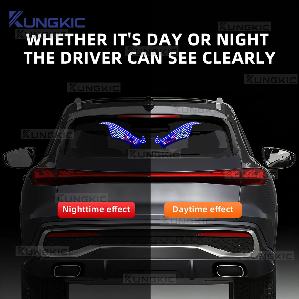 

For Car Truck Windshield Display LED decorative light panel Devil's Eye Decorative Lamps USB Plug Lighting Expression lights