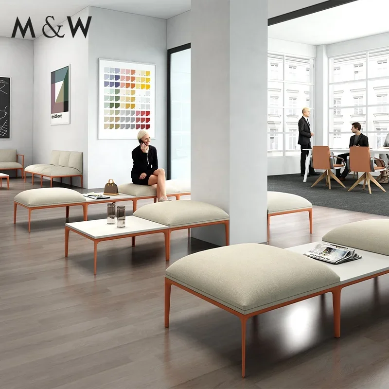 M&W Factory wholesale Sectional Modular Comfortable Reception Office Sofa Set Furniture lobby leisure Sofa