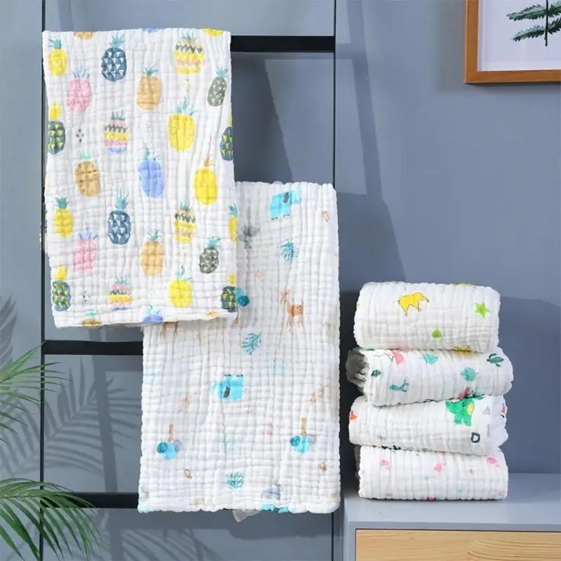 e06f 110x110cm استلام الطفل بطانية 6 طبقات القطن النقي القطن لفائف حديثي الولادة لحاف الأطفال المولود المولد غفوة بطانية الفراش
