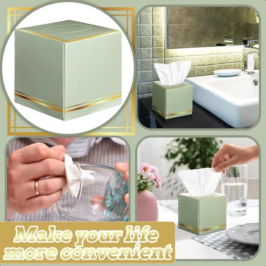 12個入りフェイシャルティッシュキューブボックス、フェイシャルティッシュボックス、600枚入り、3プライ、正方形ティッシュ、ソフトティッシュペーパー、車、ポケット、トイレ用バルク