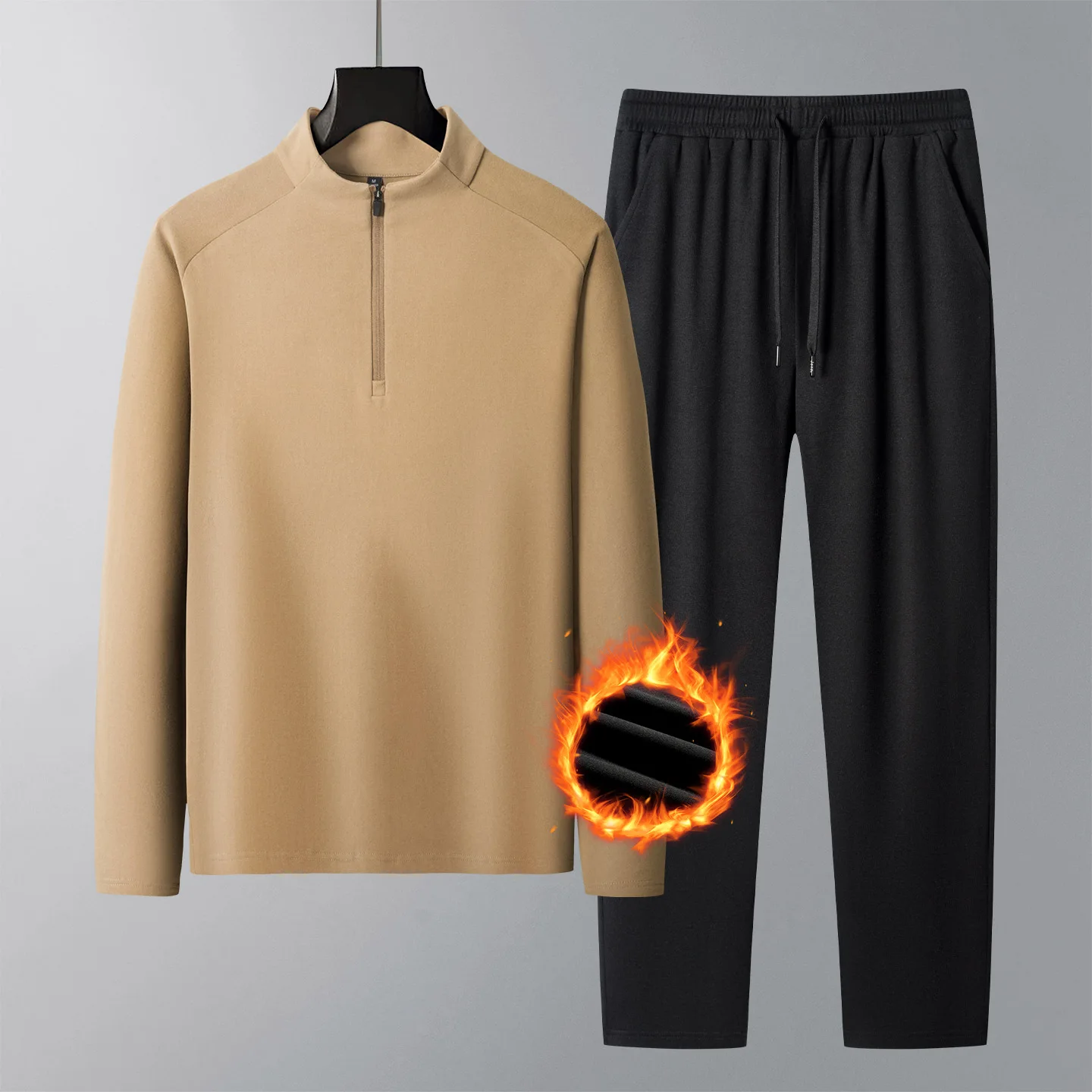 

Dralon Long Sleeve T-shirt Thin Autumn Solid Color Zipper Slim Fit Shirt Half Turtleneck plus Size Top Ropa De Hombre 2025