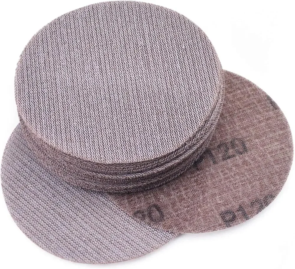 15pcs 5inch Hook & Loop Abrasive Dust Free Grid Sanding Paper Anti-Blocking Grinding Sandpaper for Car 125mm Mesh Sanding Discs