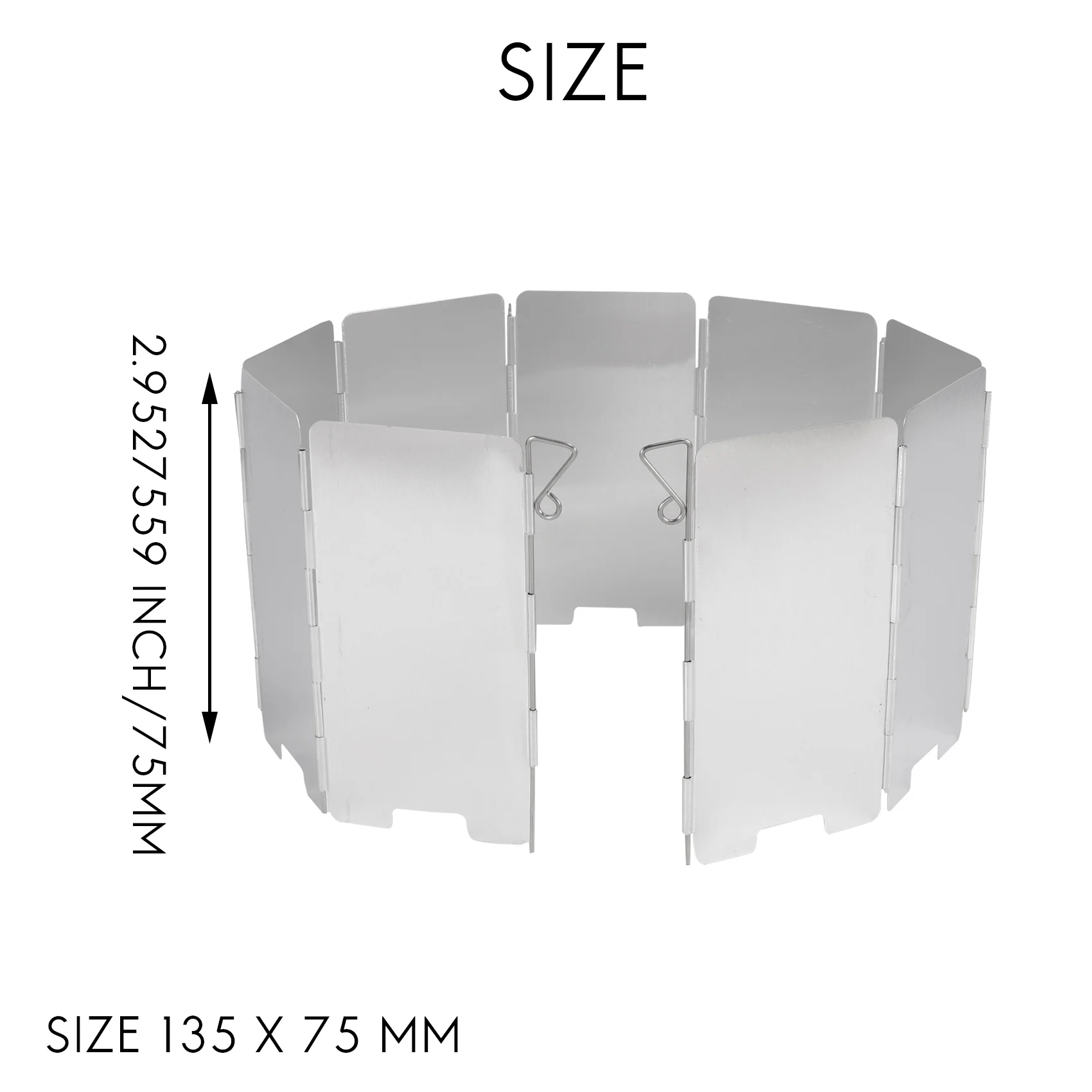 A98E-9 Plates Foldable Outdoor Camping Cooking Cooker Gas Stove Wind Shield Screens Windshield