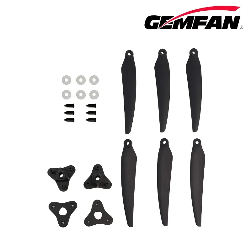 Gemfan 1159F 3 hélice dobrável cubo de metal de plástico 2 peças para drone de distância entre eixos grande lâmina RC portátil voo ao ar livre
