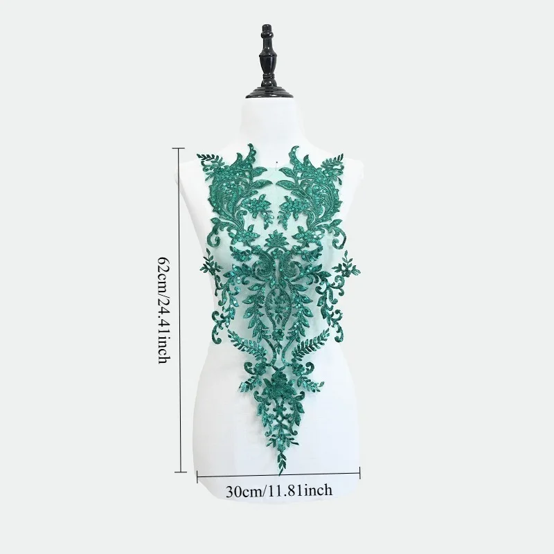 

New Exquisite Sequin Embroidery Lace Decal Fabric Handmade High-end Wedding Dress Decoration Clothing Accessories Materials