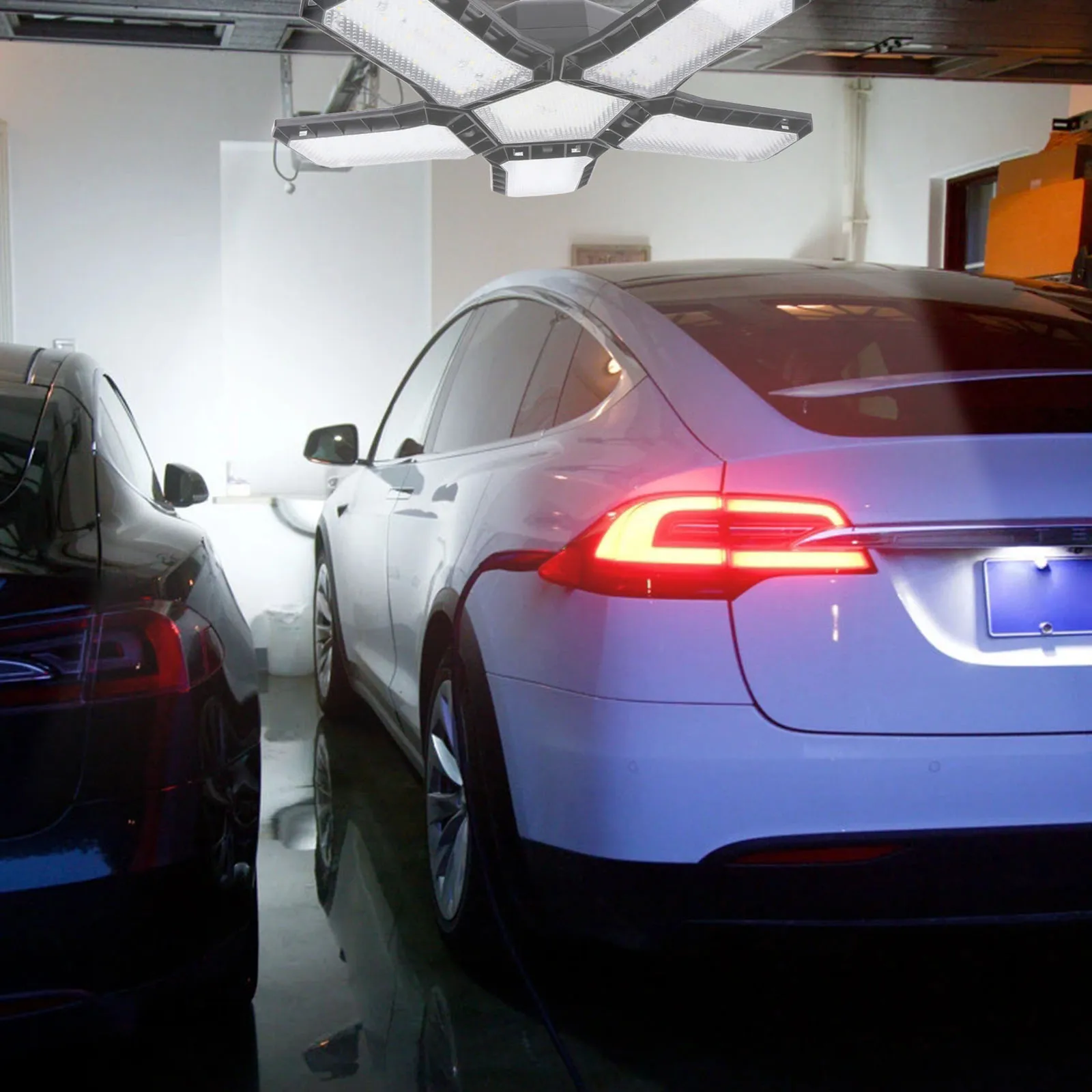 5 Panels LED Garage Licht 80 W faltbare wasserdichte Deckenleuchte für Lager Werkstatt verformbare Industriebeleuchtung