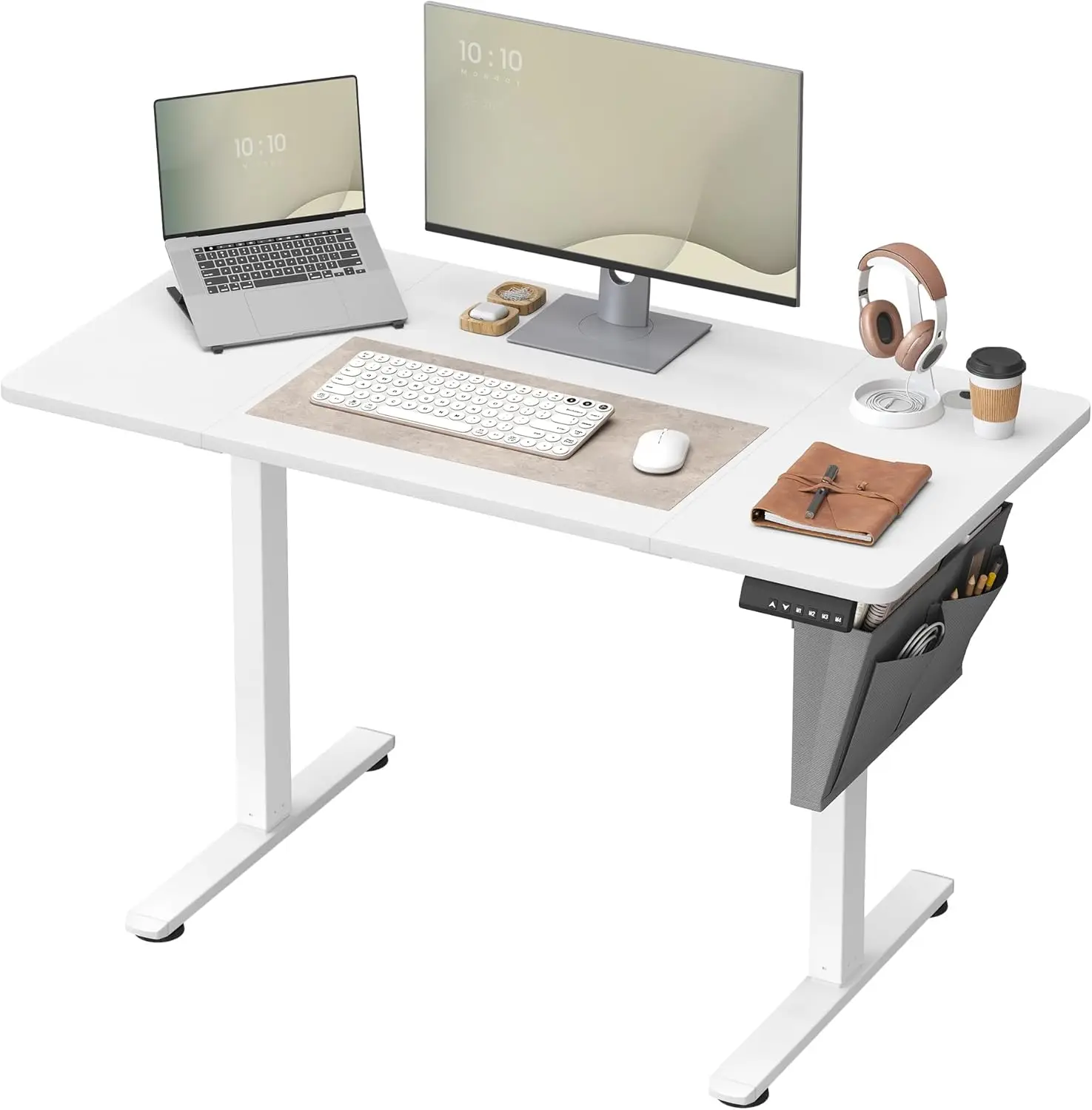 SONGMICS desk height adjustable electric with memory function