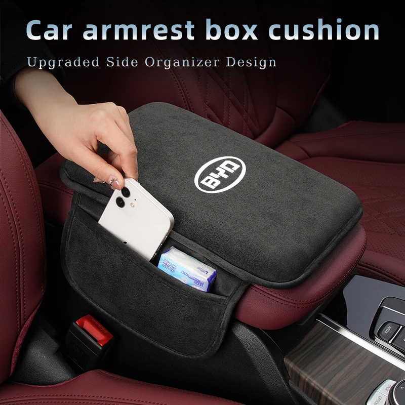 Car Armrest Box Cushion Elbow Storage Pad Console Protector Cover For BYD S6 S7 E5 E6 M6 G3 G5 T3 13 F3 F0 Tang Song Qing Yuan M
