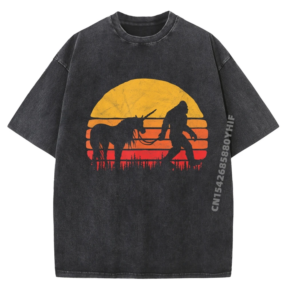 

Discount Man T-shirt Bigfoot Ufo Believer 2001 Tees Funny Tops Casual Washed Shirt Vintage Men Comfortable High Quality Tshirts